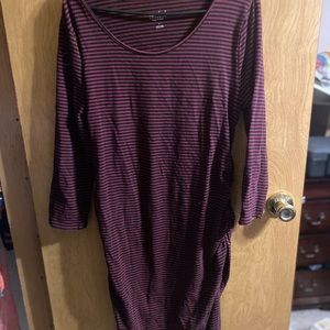 Striped maternity dress